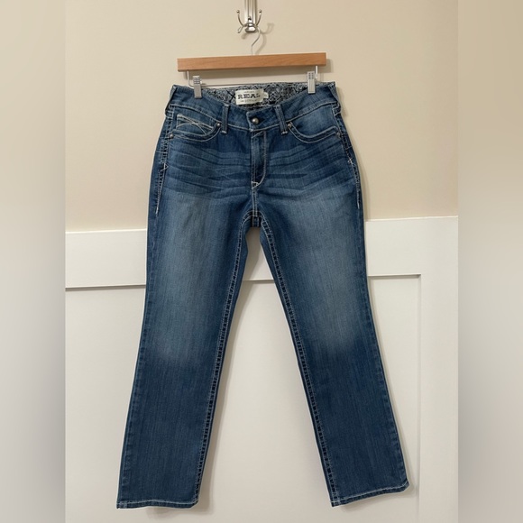 Ariat Medium Denim Wash Bootcut Denim Jeans Size 32-Regular - Picture 3 of 10